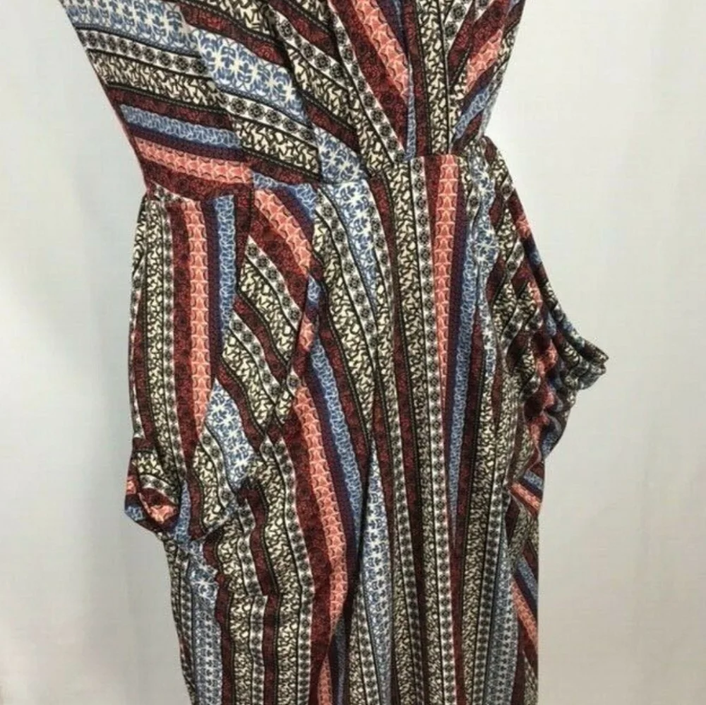 BCBGeneration Striped Draped Splice Dress with Pockets - Picture 4 of 6